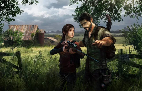 Picture girl, house, weapons, Apocalypse, man, sniper, The Last Of Us
