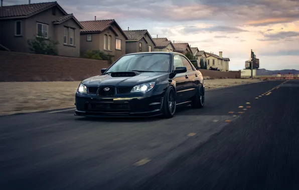 Subaru, black, japan, wrx, impreza, jdm, tuning, sti