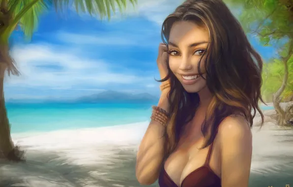 Smiling, fantasy girl, original characters, mironishin story