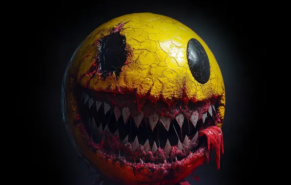 Monster, smile, horror, scraps