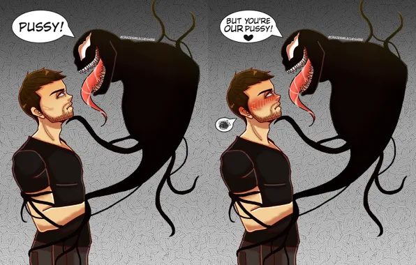 Background, art, embarrassment, Venom, Venom, Eddie Brock, by crazesmilecheshire