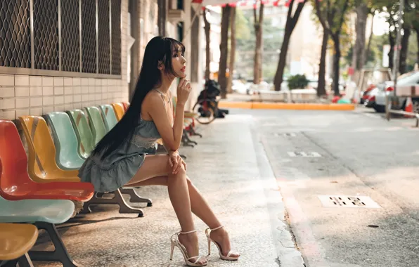 Picture street, girl, Asian