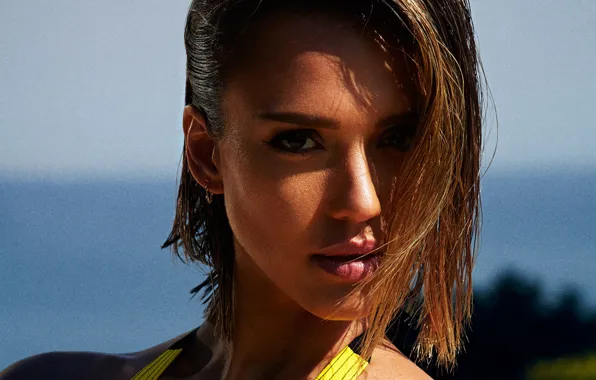 Girl, face, hair, Jessica Alba, latina
