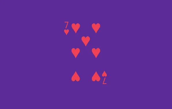 Picture card, the game, seven, hearts