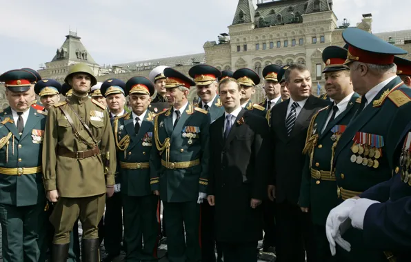 Holiday, soldiers, military, Dmitry Medvedev, Officers