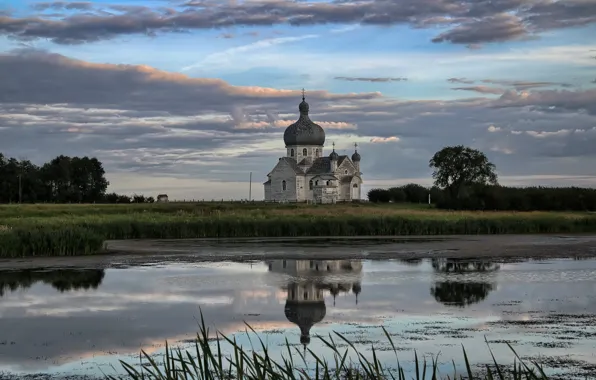 Nature, lake, temple