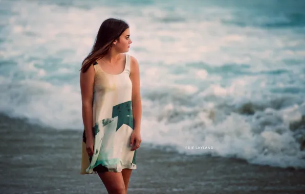 Picture sea, summer, girl