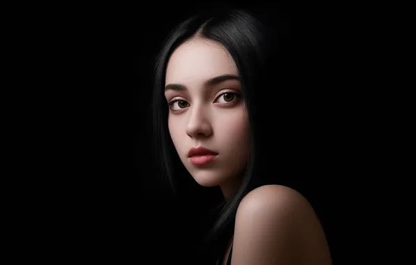Picture look, girl, pose, portrait, AI art, neural network