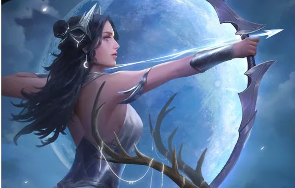 Girl, Bow, Shoots, Archer