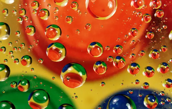 Picture water, bubbles, color, oil, the air, spot