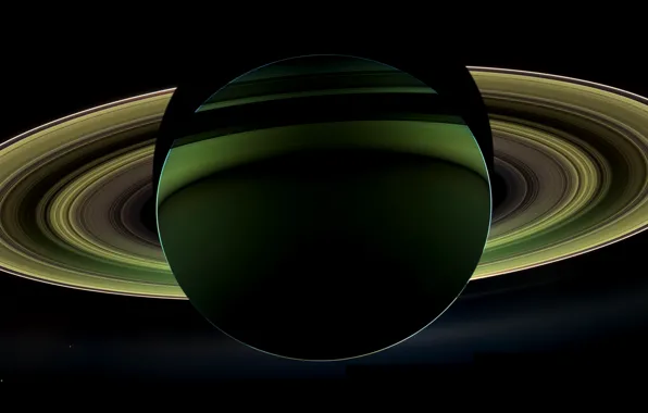 View, Saturn, from the dark side