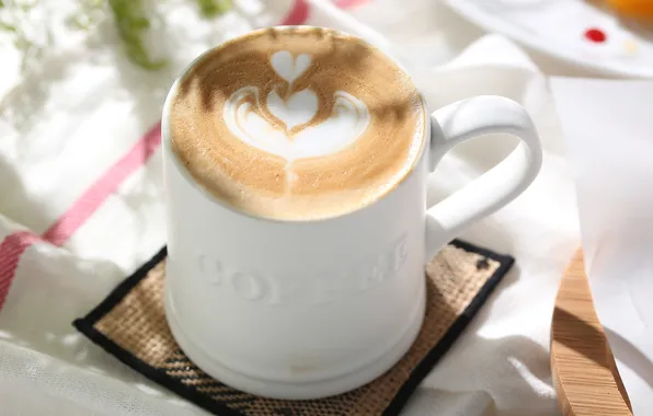 Picture figure, coffee, Cup, drink, foam