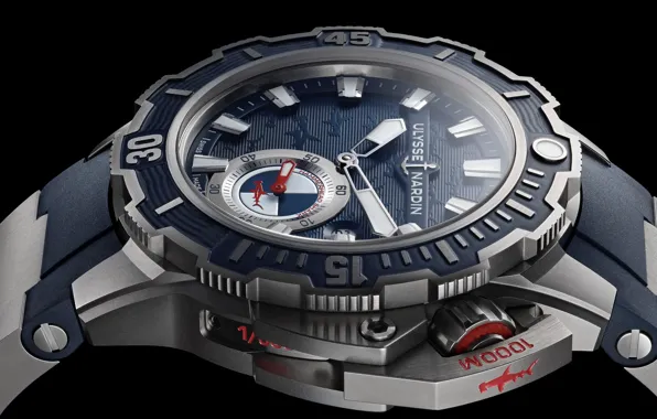 Wallpaper Watch Ulysse Nardin Hammerhead shark Diver Deep Dive