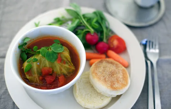 Picture food, lunch, cabbage rolls