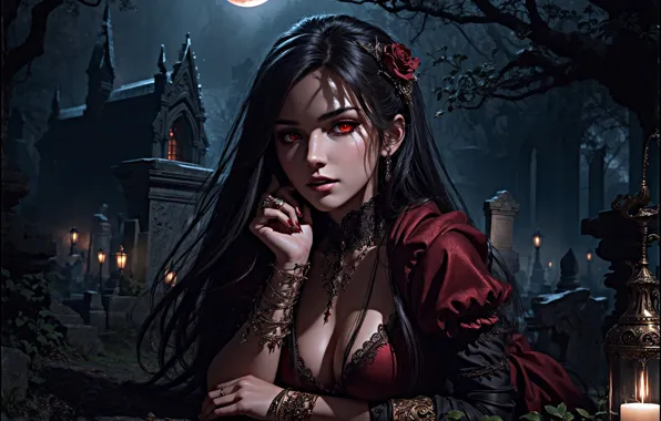 Look, girl, pose, fantasy, hotesse, vamp, AI art, neural network