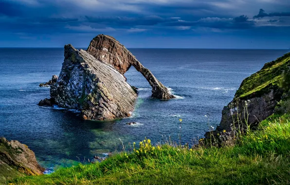 Water, landscape, rock, rock