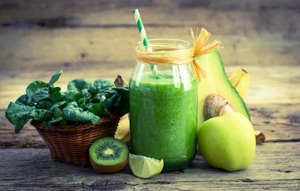 Wallpaper apples, kiwi, cocktail, Bank, avocado, smoothies