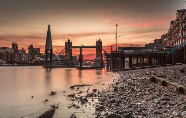 River, England, London, tower, Thames, Tower bridge