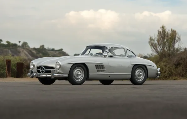 Silver, Classic Car, Mersedes Benz 300SL