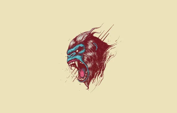 Minimalism, The game, Monkey, Face, Helix, by Bogdan Timchenko, Bogdan Timchenko, Primal Rage