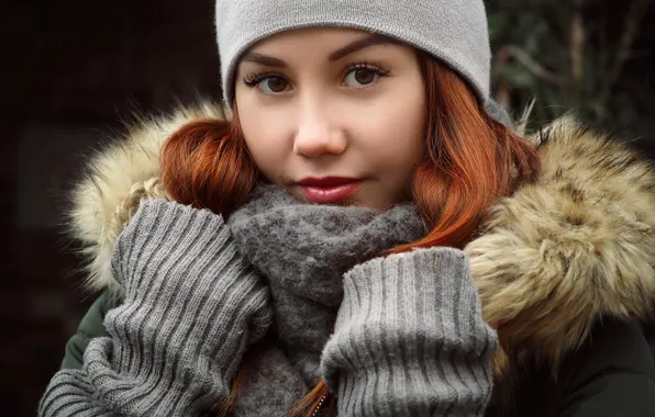 Winter, girl, photographer, cold, Andrey Zhukov, Foxy Alice