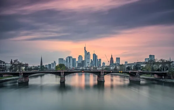 Bridge, the city, Frankfurt am Main