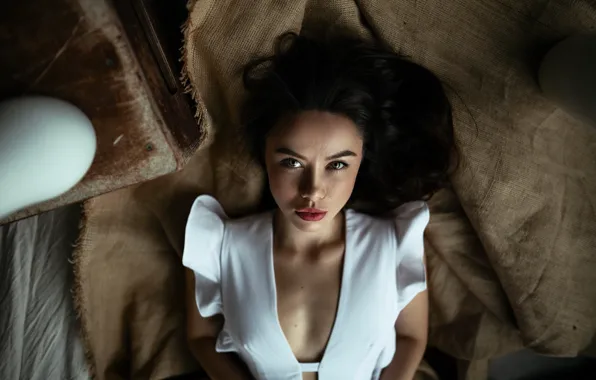 Picture look, girl, brunette, lips, beauty, Kustarev Maxim