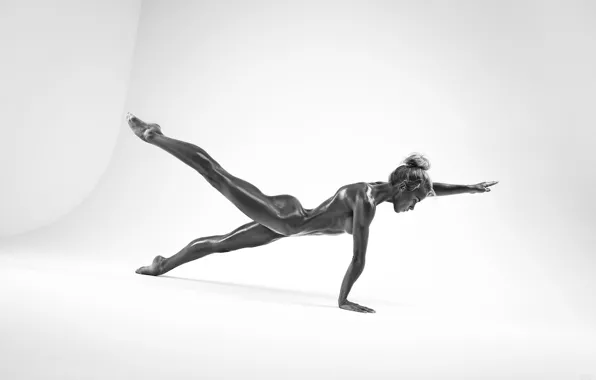 Sexy, nude, blonde, pose, fitness, Aleksandr Lishchinskiy