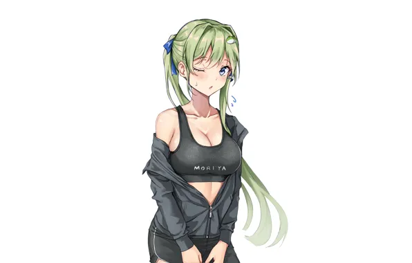 Girl, sexy, boobs, anime, pretty, babe, workout, fitness