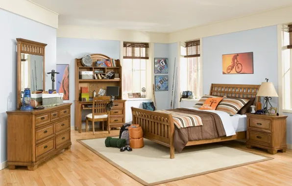 Furniture, bed, interior, pillow, children's room