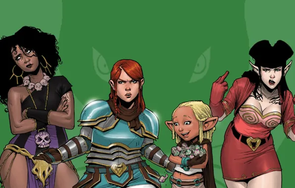 Violet, Hannah, Dee, Betty, Queen of the rats, Rat Queens