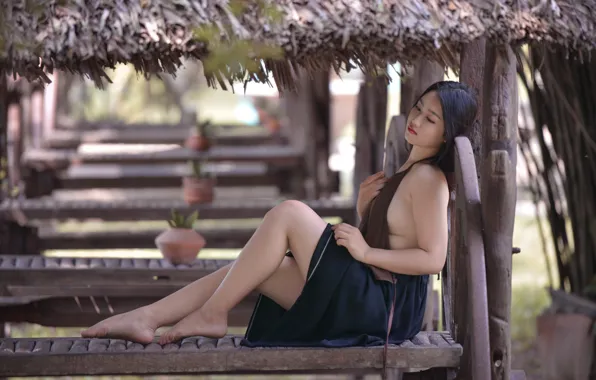 Summer, girl, relax, legs, East