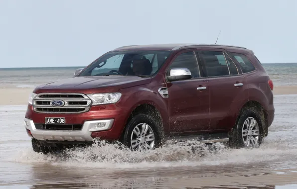 Water, shore, Ford, Everest, 4WD, 2015, Titanium