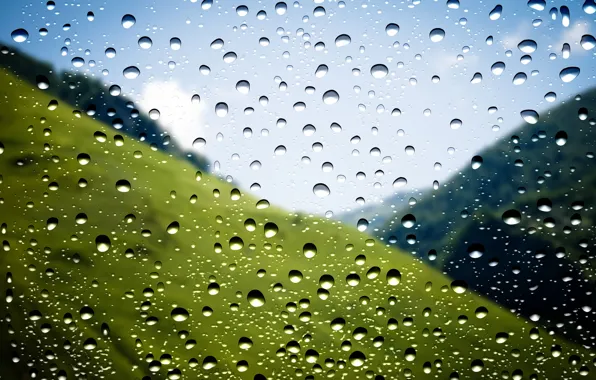 Picture Rain, Window, Drops, Makro