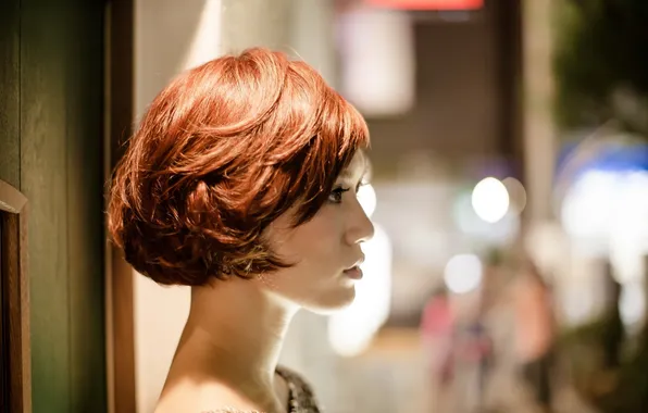 Girl, background, Asian