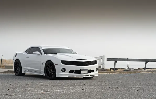White, tuning, Chevrolet, Camaro, white, Chevrolet, muscle car, the front part