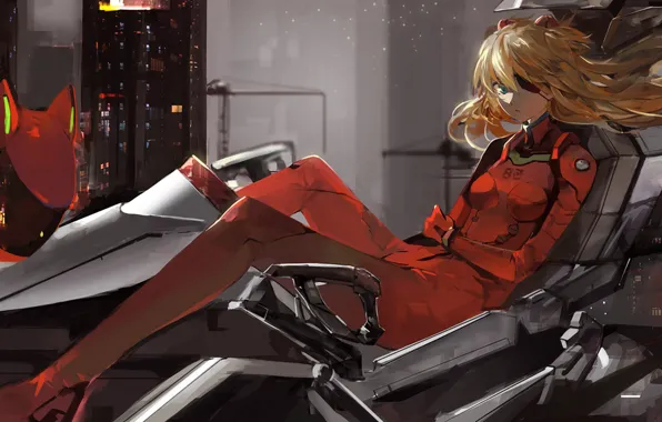 Girl, art, Evangelion, Evangelion