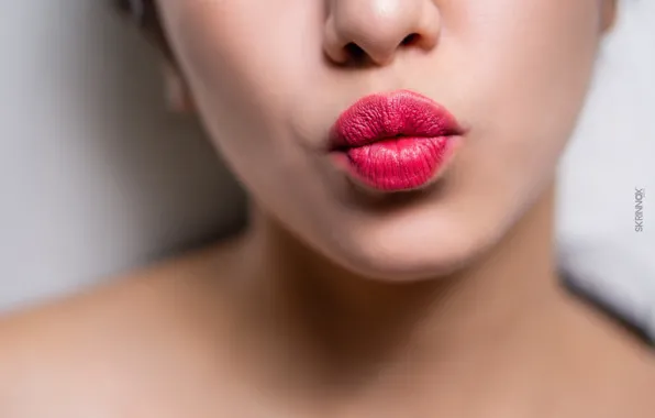 Picture Love, Pink, Sexy, Girls, Skin, Lips, Texture, Lipstick