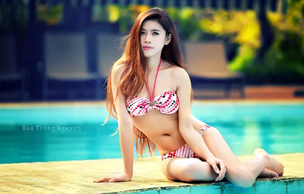 Girl, bikini, Asian