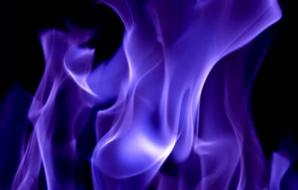 Fire, flash, texture, black background, picture, violet flame, abstraction of fire