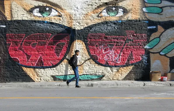 Road, eyes, look, girl, city, the city, street, glasses
