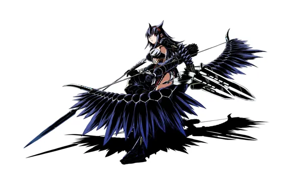 Picture girl, armor, anime