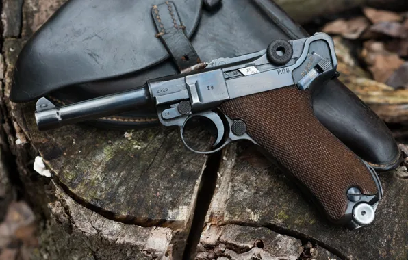 Gun, holster, 1941, Luger