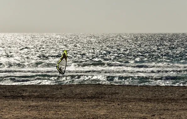 Picture sea, sport, windsurf
