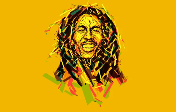 Picture music, Bob Marley, Bob Marley, reggae, low poly