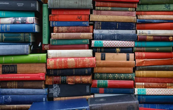 Wall, pattern, books, covers