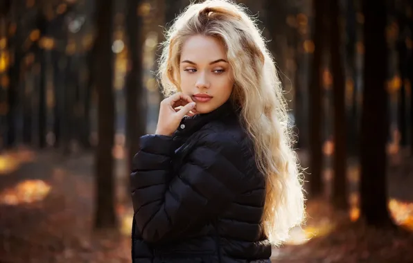 Picture autumn, look, portrait, jacket, sponge, natural light, Autumn portrait