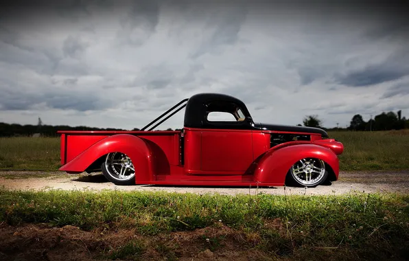 Tuning, pickup, Chevy, 1946, hot rod, Pick-up