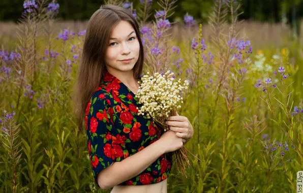 Picture girl, flowers, photographer, girl, photography, photographer, Ilya Klad, Ilya Baggage
