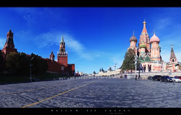 Picture landscape, view, The city, Moscow, City, Russia, Red square, Russia